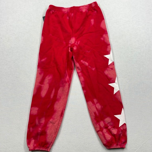 Revelation Tie-Dye Red White Star Sweatpants Jogger Girl Unisex Large Camp NEW - Picture 5 of 5